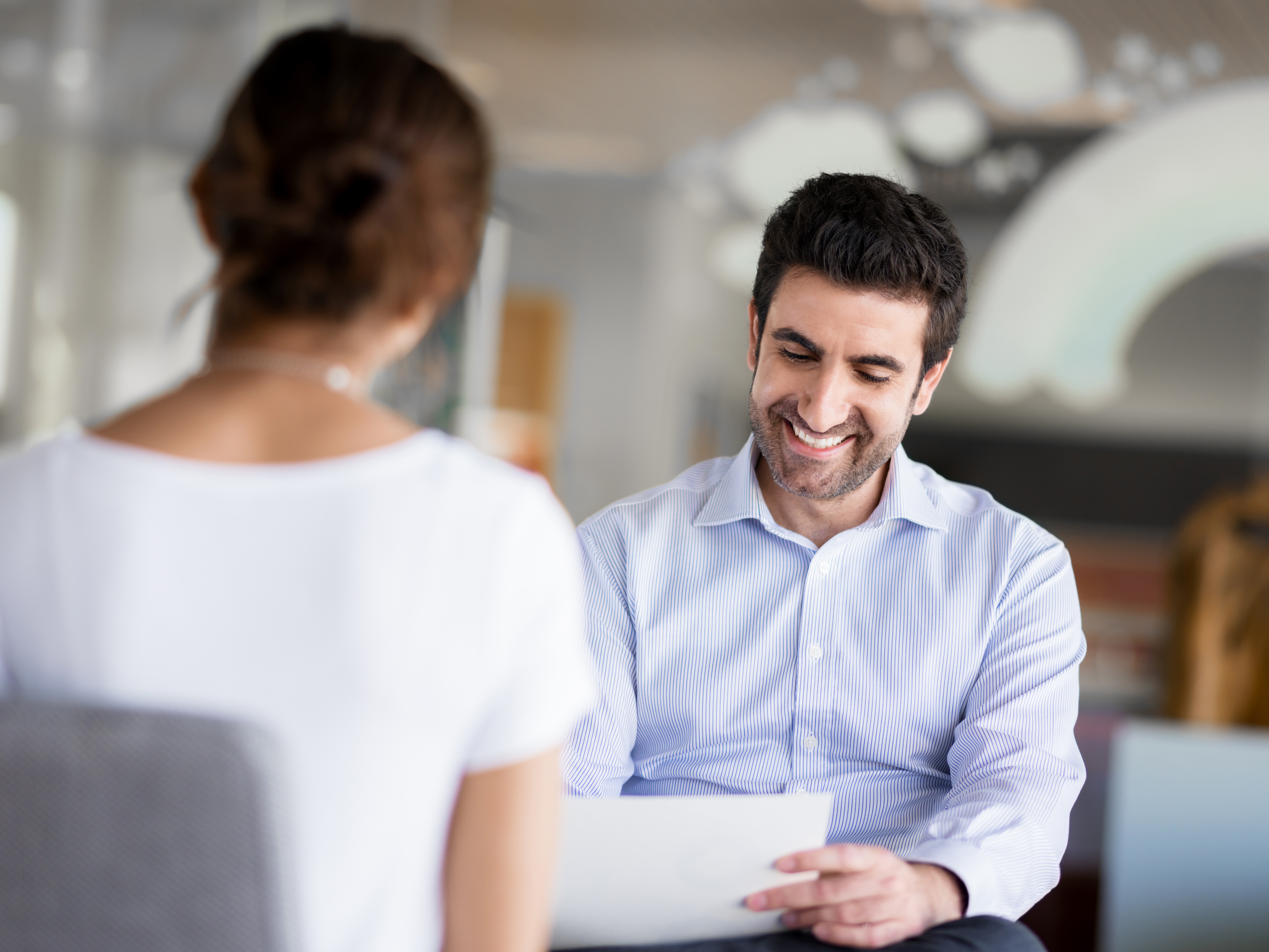 Interview of two business professionalsake the most of that next interview - Infinium Staffing